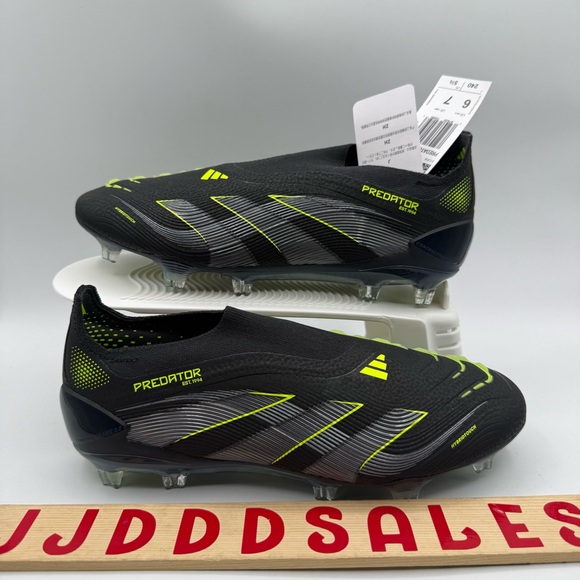 Adidas Predator Elite Laceless FG Electric Stealth Pack Cleats JI1078 Men Sz 6 main image 5